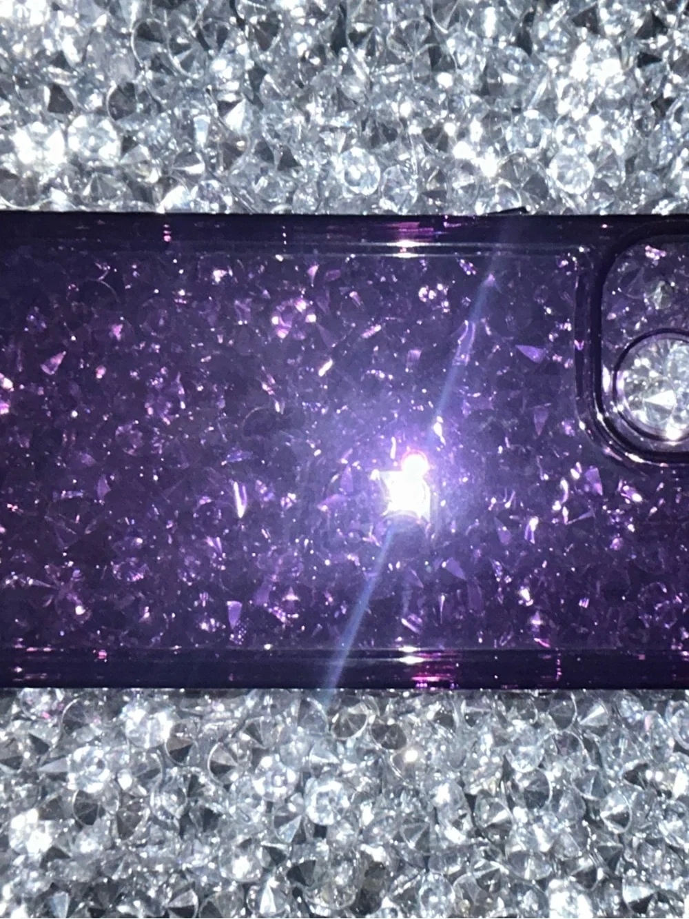 Purple Glitter Protective Phone Case - Unbranded iPhone 15
